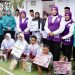 Ketum Posyandu Ajak Senam Sehat dan Salurkan Bantuan untuk Warga Huntara Aceh