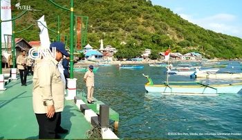 Inspeksi Kampung Nelayan Merah Putih oleh Prabowo di Gorontalo