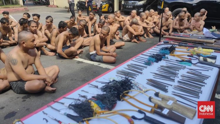 50 Orang Diduga Terlibat Geng Motor Ditangkap Polres Bengkulu