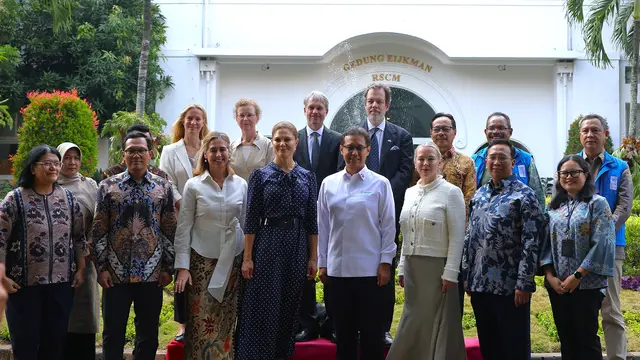Menteri Kesehatan Republik Indonesia, Budi Gunadi Sadikin, bersama Putri Mahkota Swedia, Victoria (Biro Komunikasi dan Informasi Publik Kemenkes / Nusirwan - Nurfata Alim Prabowo)
